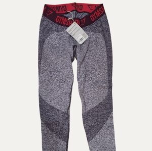 Gymshark BlackBerry Marl/Plum Seamless Leggings NWT